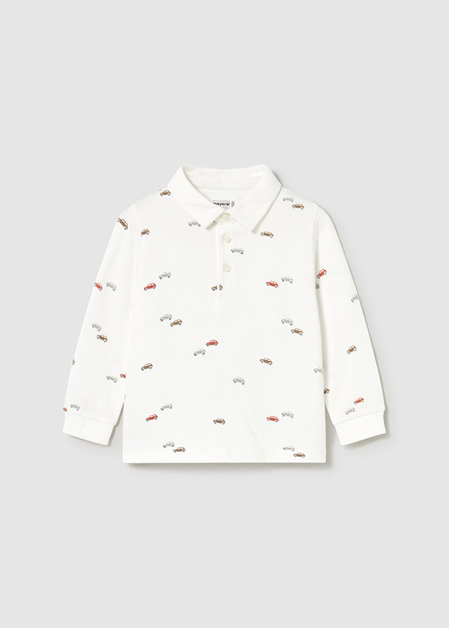 L/s printed polo