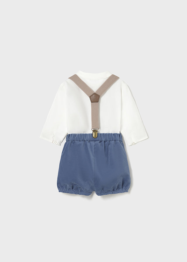 Shorts with suspender set