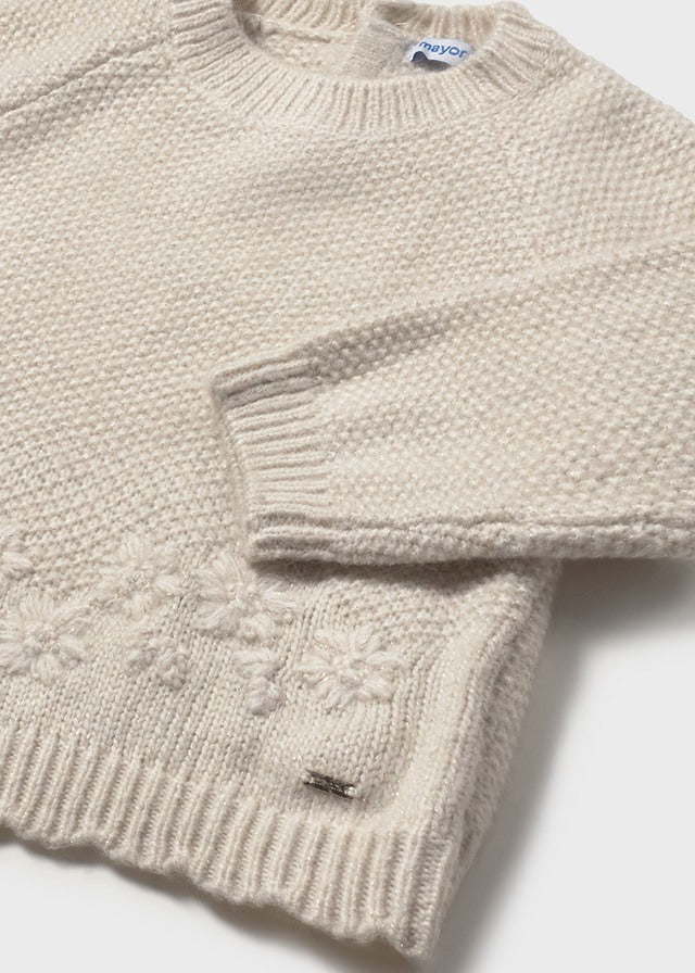 Flower textured jersey