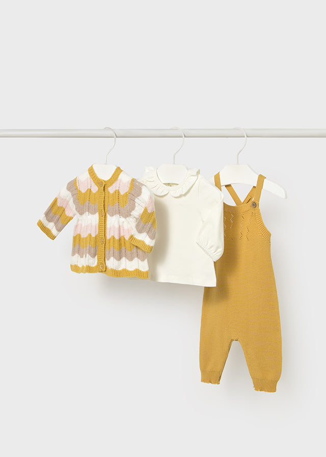 Knit dungarees set