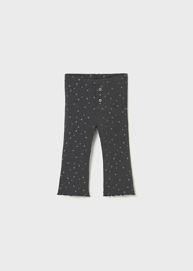 Ribbed flare legging