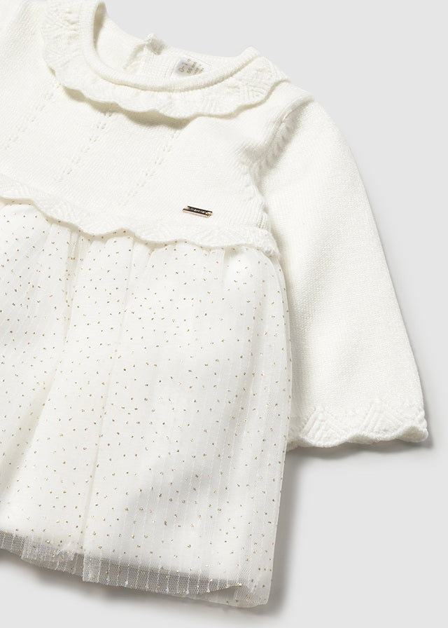 Tricot/tull dress
