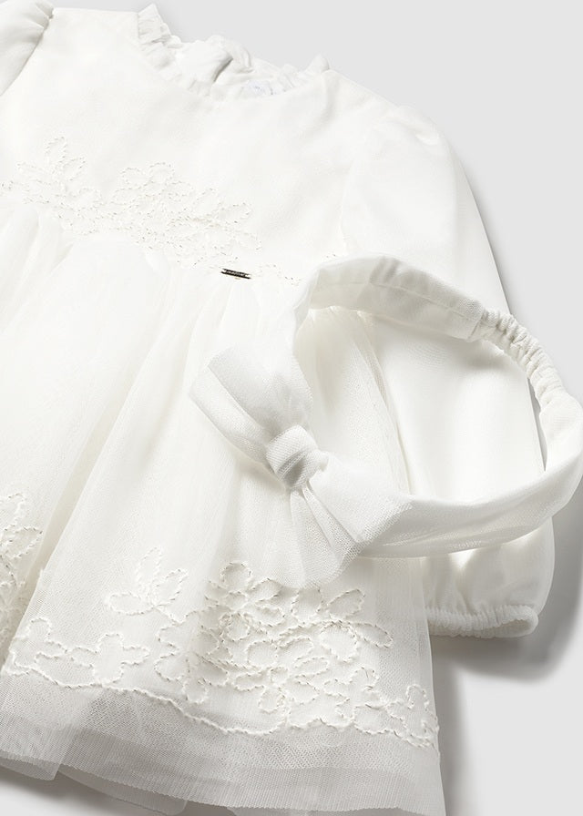 Tulle embroided ceremony dress