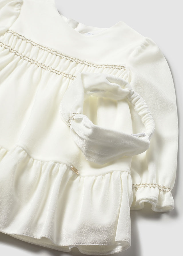 Velvet dress with headband