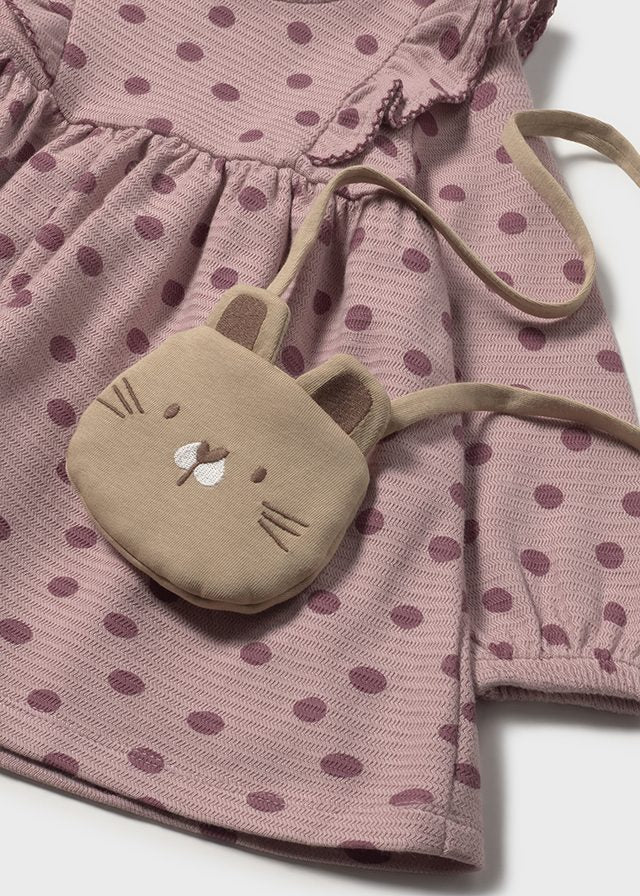 Printed dress with bag