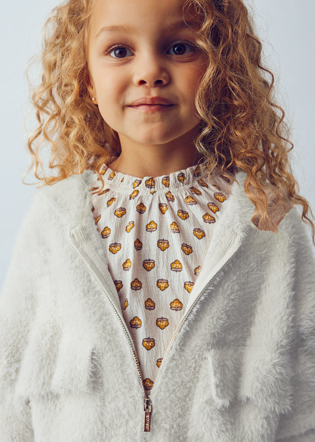 Furry knit sweater