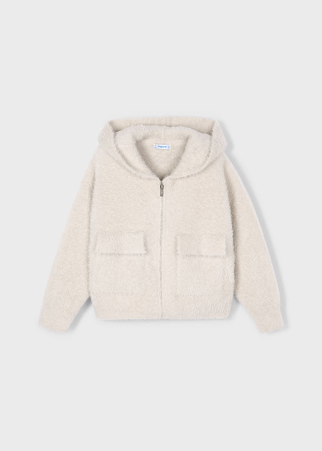 Furry knit sweater