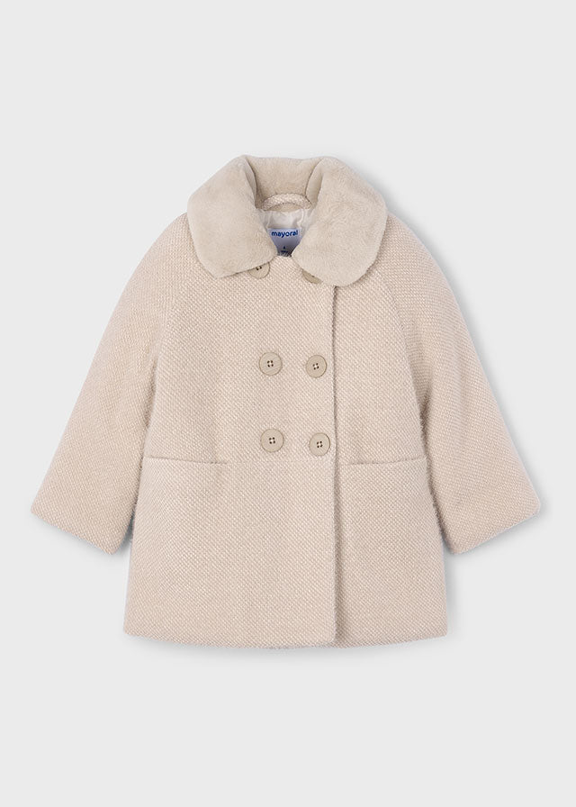 Knitted fur coat