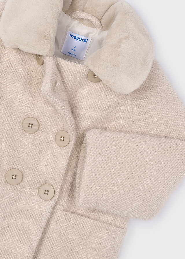 Knitted fur coat