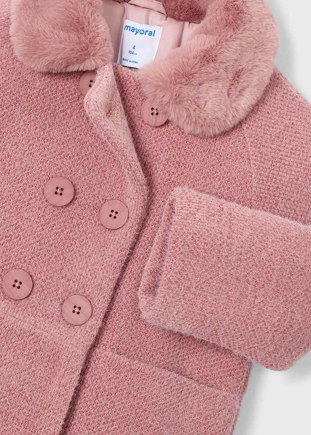 Knitted fur coat