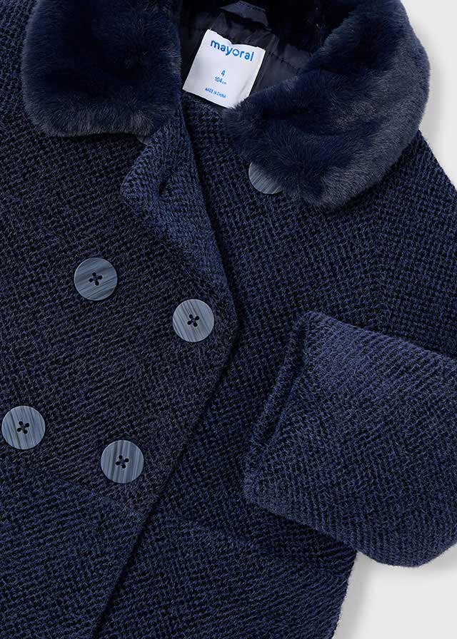 Knitted fur coat