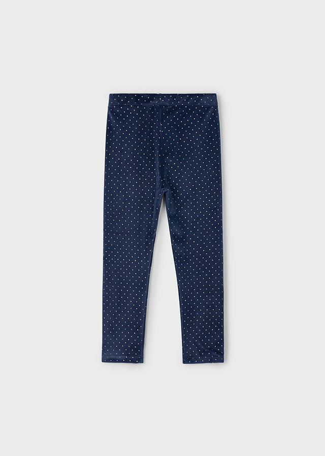Print velvet leggings
