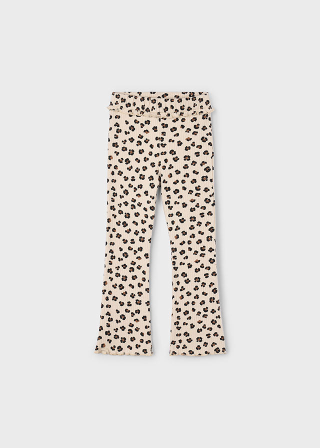 Rib knit flare leggings