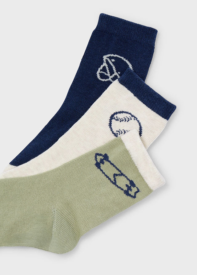 Set of 3 socks "dinos"