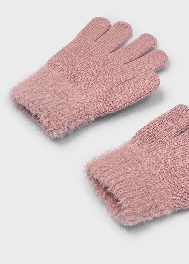 tricot fur gloves