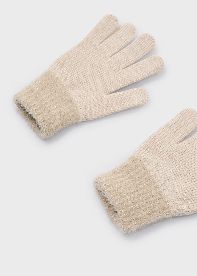 tricot fur gloves