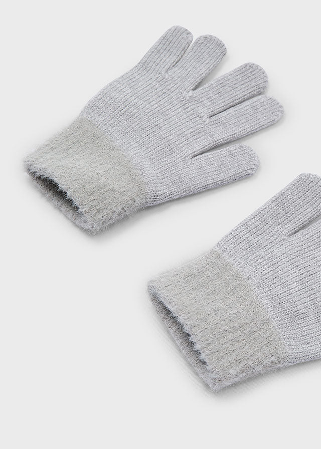 tricot fur gloves