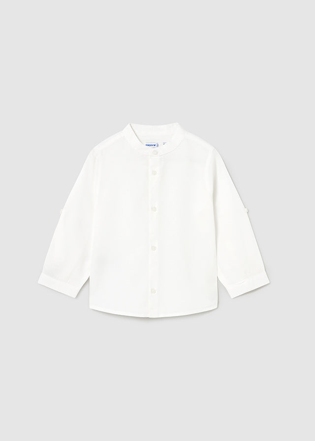 L/s linen mao shirt