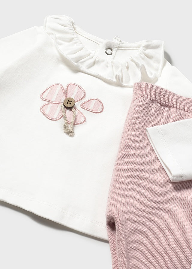 Long knit 3-piece trouset set