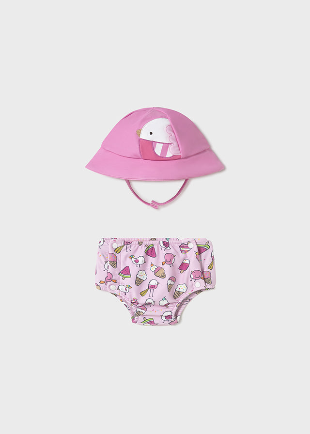 Bathing suit set with hat