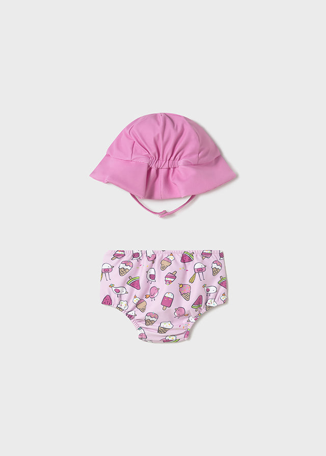 Bathing suit set with hat