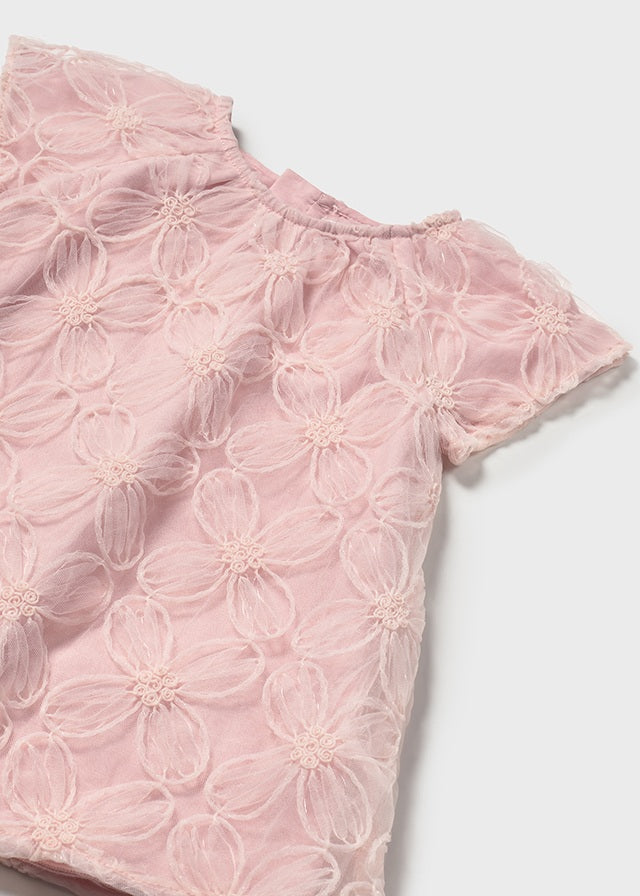 Embroidered tulle dress