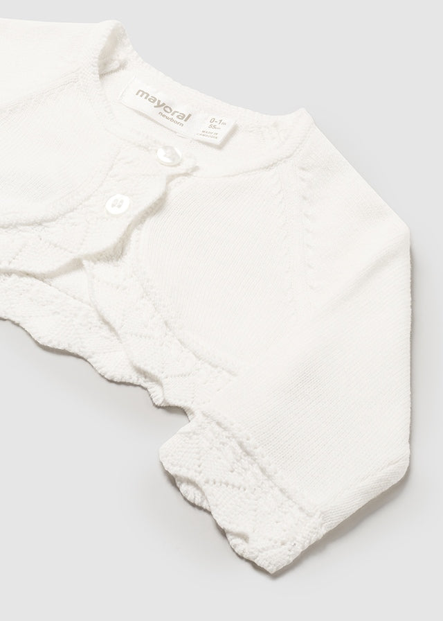 Basic knit short cardigan