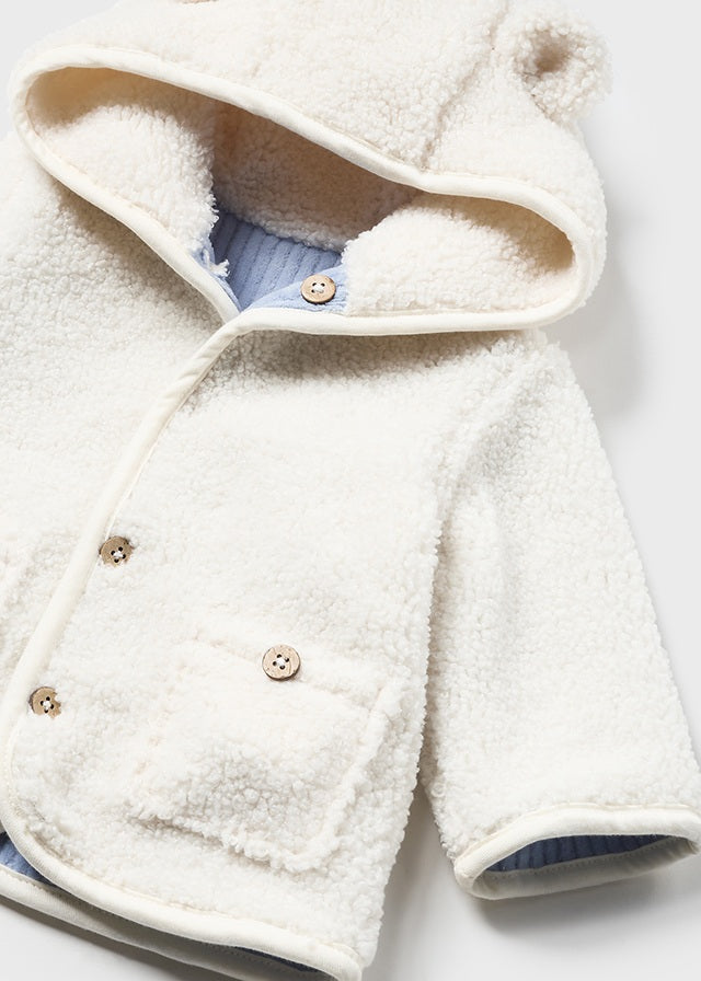 Reversible shearling coat