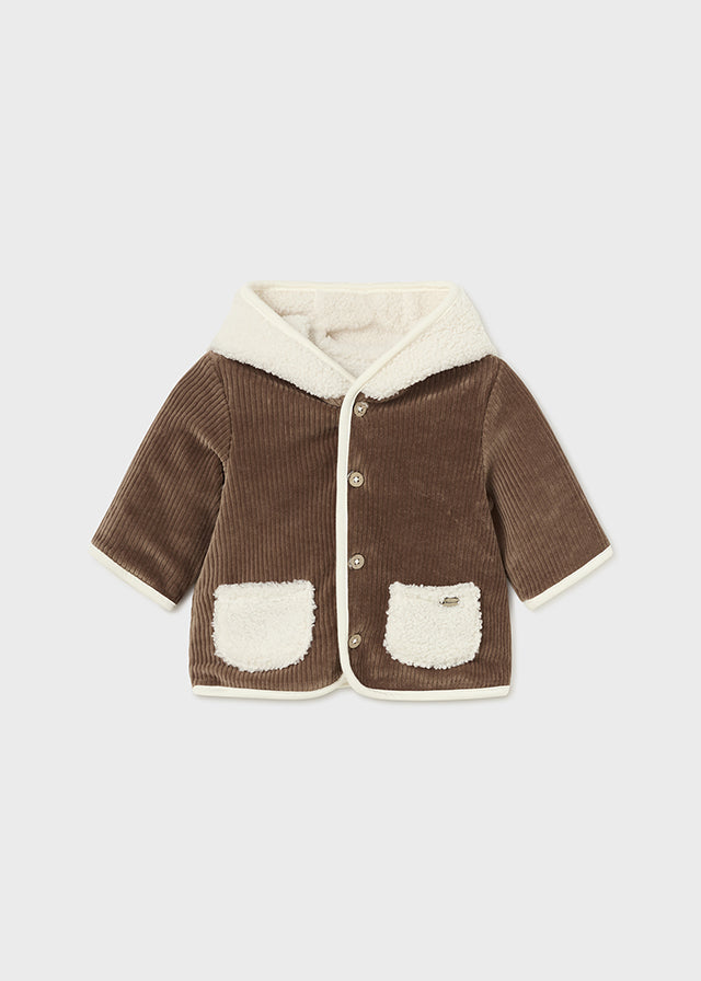 Reversible shearling coat