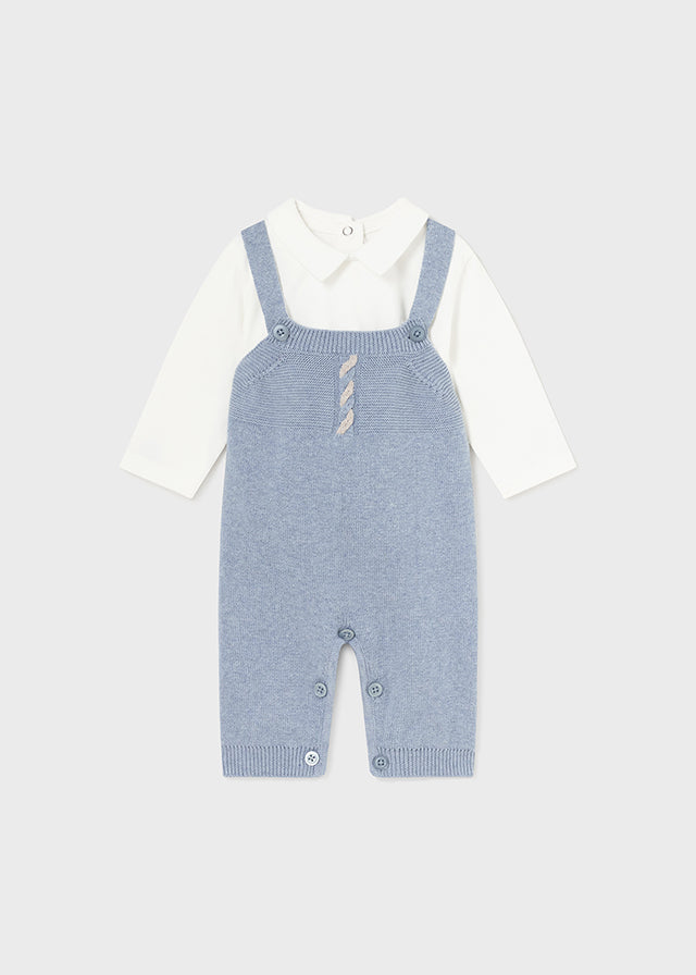 Knit dungarees set