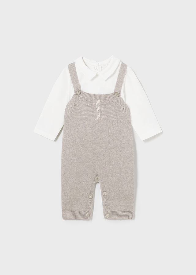 Knit dungarees set