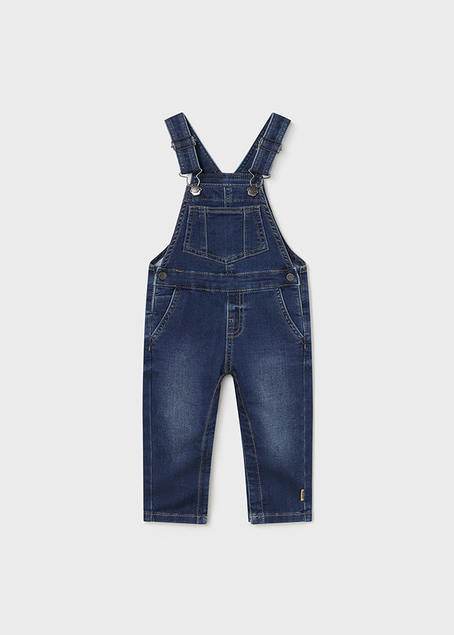 Soft denim overalls