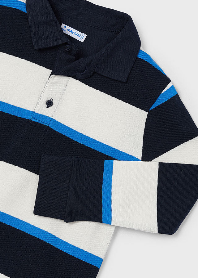 L/s stripes polo