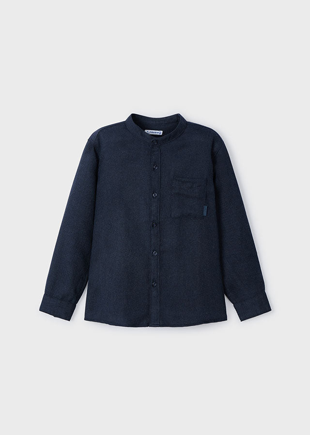 L/s mao collar shirt