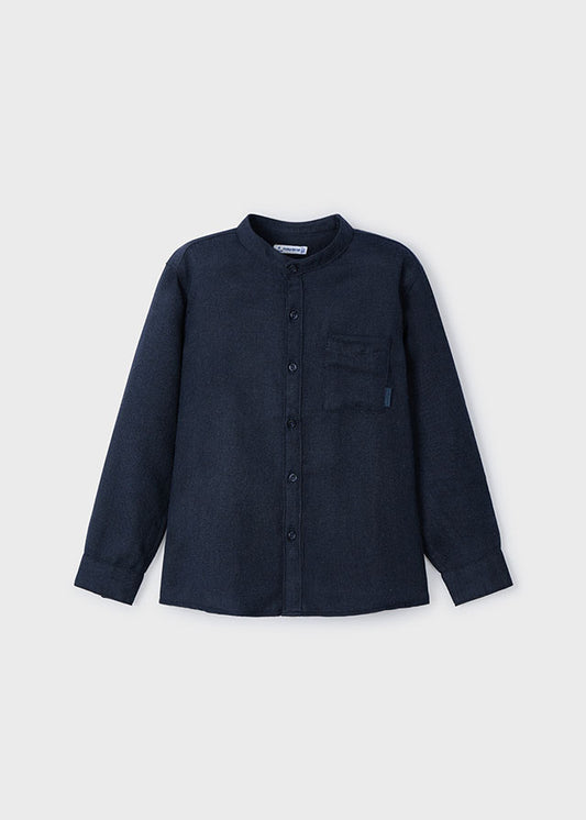 L/s mao collar shirt