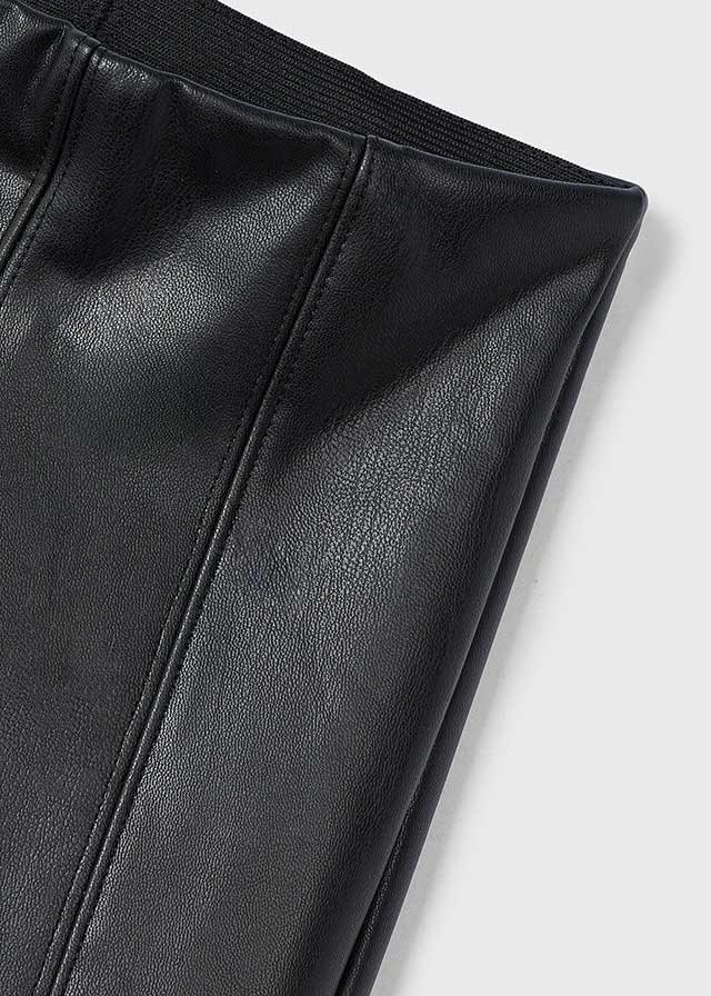 Synthetic leather leggings