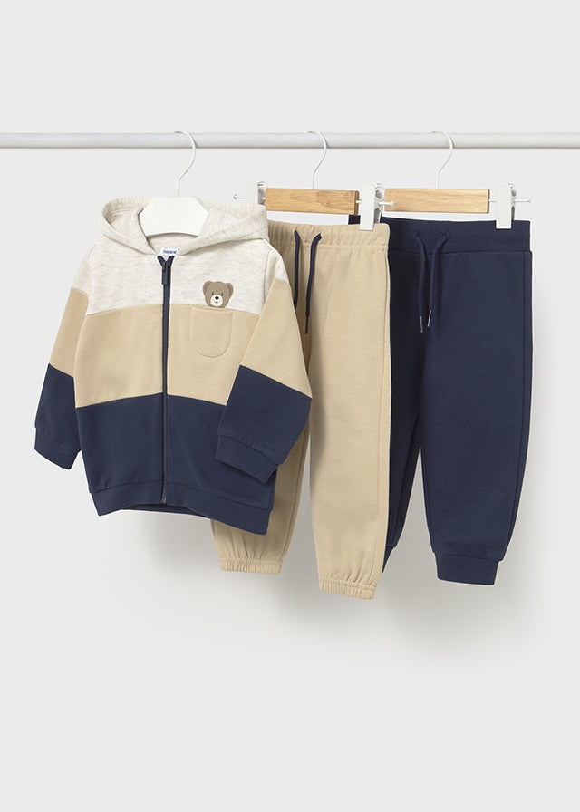 Basic plush 2 pants tracksuit