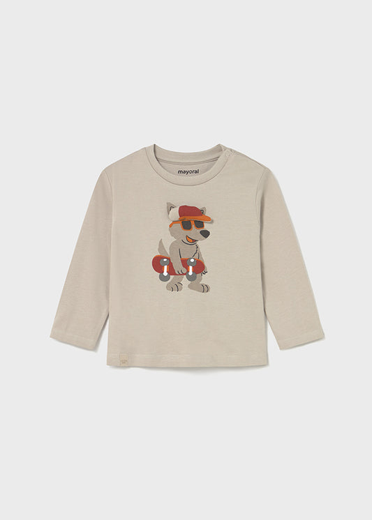 L/s t-shirt applique animal