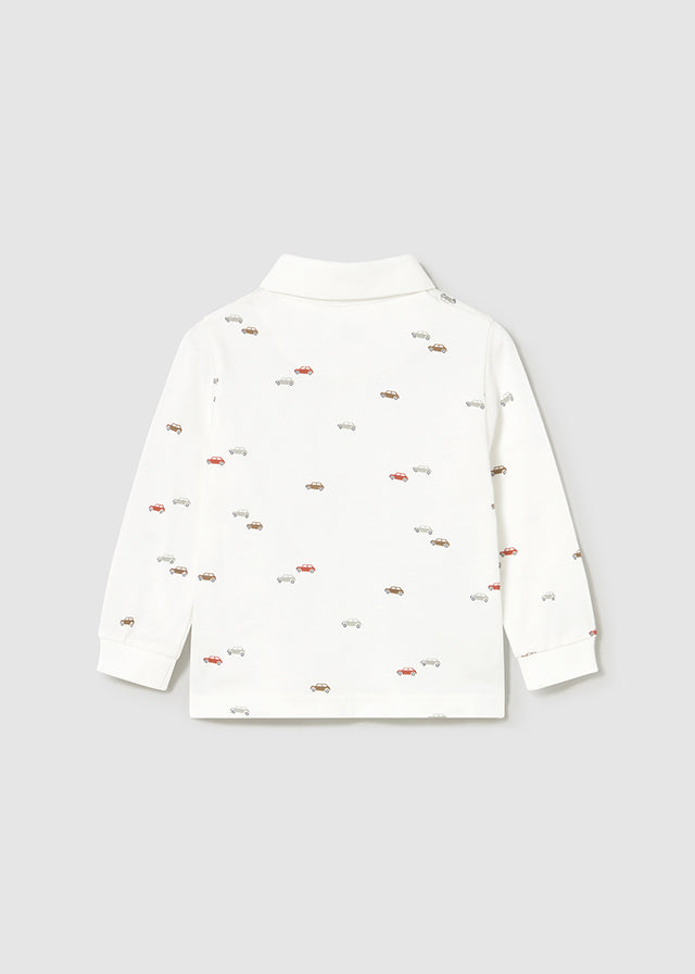 L/s printed polo