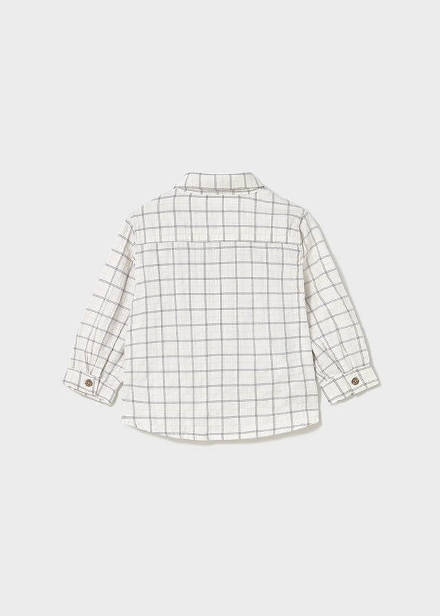 L/s checked viscose shirt