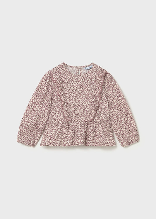 Bambula knit print blouse