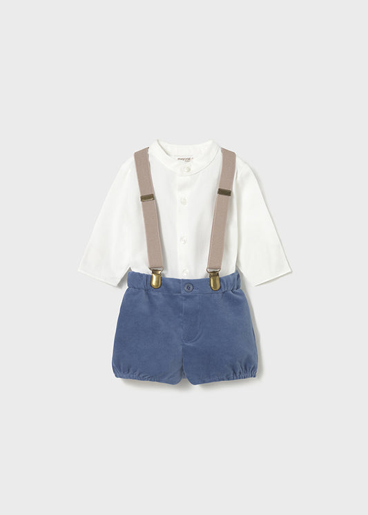Shorts with suspender set