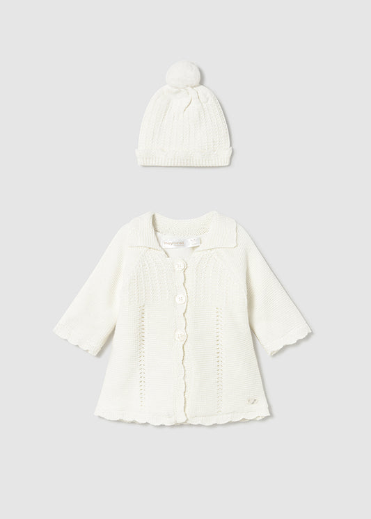 Knit coat & hat