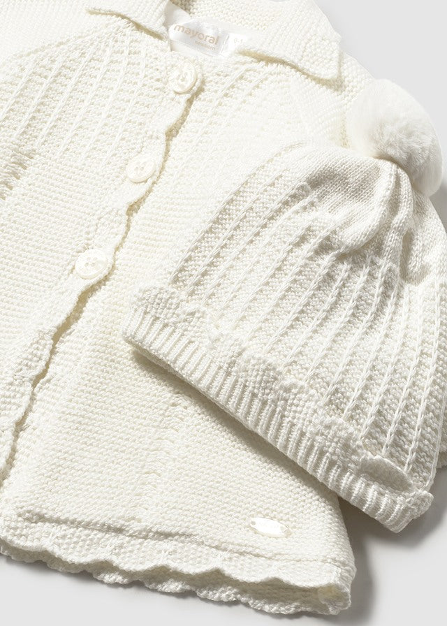 Knit coat & hat