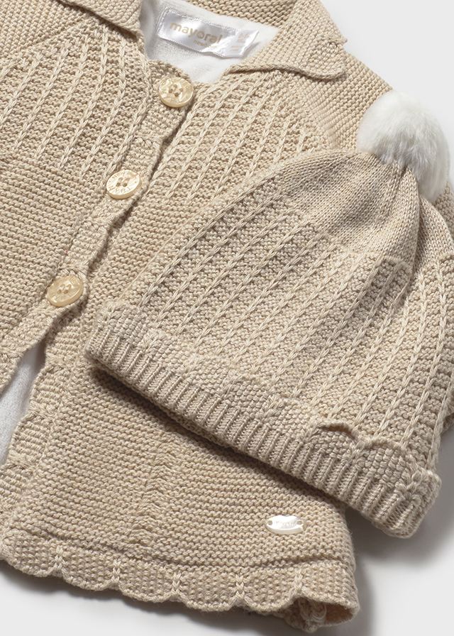 Knit coat & hat