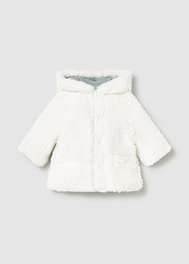 Reversible shearling coat