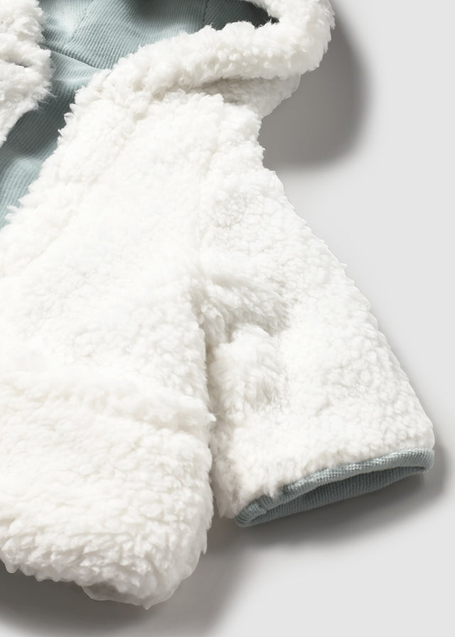 Reversible shearling coat