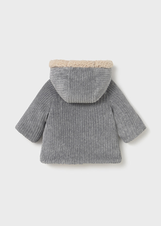 Reversible shearling coat