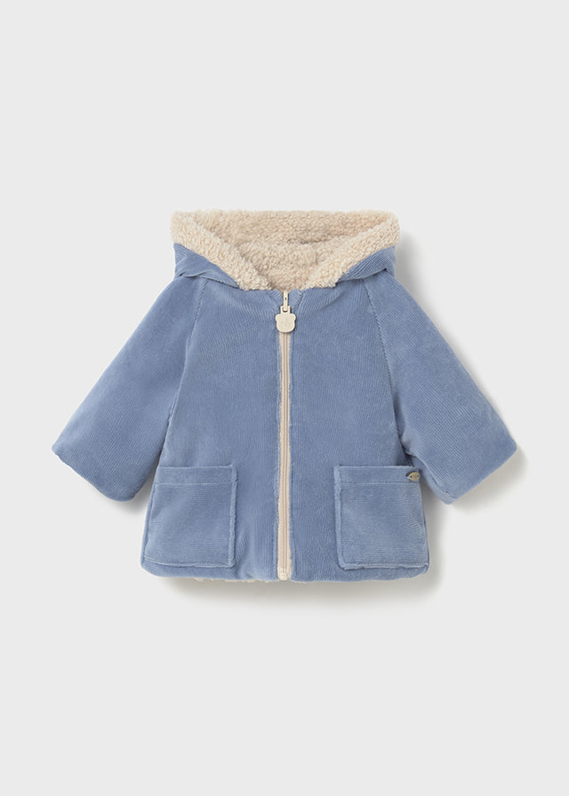 Reversible shearling coat