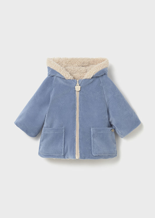 Reversible shearling coat